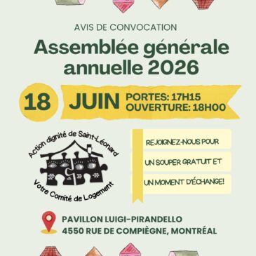 Assemblée générale annuelle 2025-2026